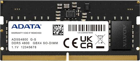 ADATA DDR5 5600 SO-DIMM Memory Module - 16GB High Bandwidth Laptop Memory Module (RAM) - High-Speed 5600MHz - Automatic Error Correction - Compatible with AMD & Intel Platforms - AD5S560016G-S in Kuwait