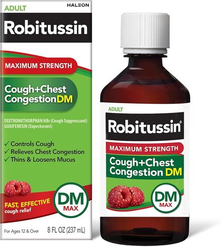 Robitussin البالغ أقصى قوة السعال + احتقان الصدر DM Max (8 fl. أوقية in Kuwait