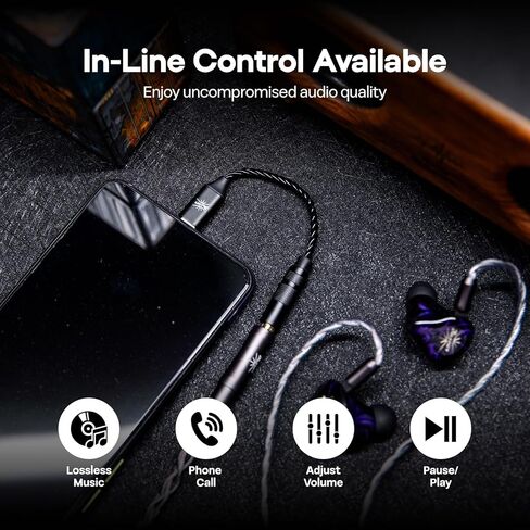 كابل محول Kiwi Ears AD1 Type-C إلى 3.5 مم DAC: صوت 32 بت/384 كيلو هرتز مع شريحة KT02H20، مخرج CTIA 3.5 مم للهواتف الذكية iOS/Android/Windows والأجهزة اللوحية وأجهزة الكمبيوتر المحمولة in Kuwait