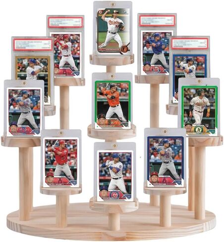 حامل بطاقة تداول خشبية - عرض بطاقة PSA متدرج للبطاقات 35pt من الحالات المغناطيسية ، وبطاقات تداول ألواح PSA وبطاقات رياضية ، وحامل عرض بطاقة رياضة للبيسبول ، وبطاقات كرة السلة in Kuwait