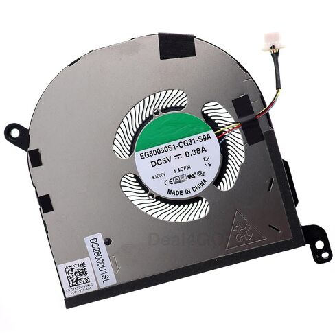 مروحة تبريد رسومات وحدة المعالجة المركزية Deal4GO CPU 09RK6 DJH35 بديلة لـ Dell XPS 15 9500 9510 Precision 5550 5560 in Kuwait