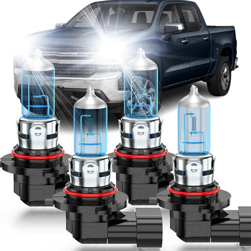 Compatible for Freightliner M2 100 106 112 Halogen Headlight Bulbs 2002-2017, 9005 High Beam 9006 Low Beam Bulbs, 300% Brighter Super White Error Free CANbus Ready, Pack of 4 in Kuwait
