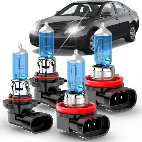 Compatible for Freightliner M2 100 106 112 Halogen Headlight Bulbs 2002-2017, 9005 High Beam 9006 Low Beam Bulbs, 300% Brighter Super White Error Free CANbus Ready, Pack of 4 in Kuwait