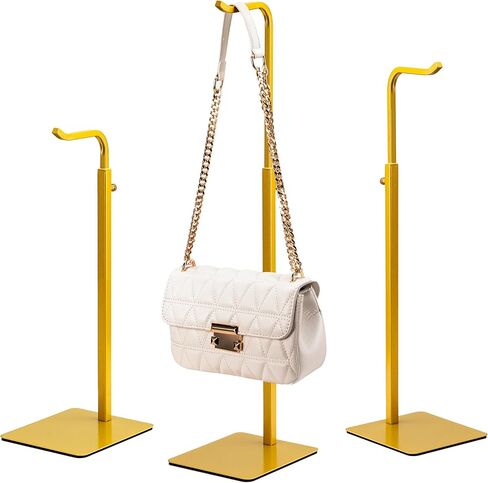 3 pcs Purse Holder Handbag Display Stand: Silver Hanger Rack for Bags, Purses, and Wreath, Adjustable Hook Stand for Tabletop, Closet, and Retail Use for Vendors in Saudi Arabia