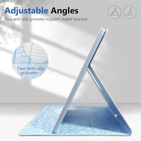 حافظة E NET-CASE لجهاز Kindle Scribe 10.2 بوصة إصدار 2024 و2022، غطاء حامل دوار قابل للتعديل بزاوية 360 درجة لجهاز Kindle Scribe 10.2 بوصة، نوم/تنبيه تلقائي مع حامل قلم، (ذهبي وردي) in Kuwait