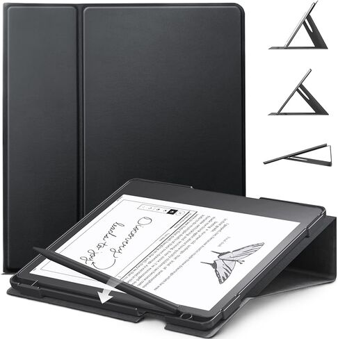 حافظة E NET-CASE لجهاز Kindle Scribe 10.2 بوصة إصدار 2024 و2022، غطاء حامل دوار قابل للتعديل بزاوية 360 درجة لجهاز Kindle Scribe 10.2 بوصة، نوم/تنبيه تلقائي مع حامل قلم، (ذهبي وردي) in Kuwait