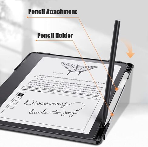 حافظة E NET-CASE لجهاز Kindle Scribe 10.2 بوصة إصدار 2024 و2022، غطاء حامل دوار قابل للتعديل بزاوية 360 درجة لجهاز Kindle Scribe 10.2 بوصة، نوم/تنبيه تلقائي مع حامل قلم، (ذهبي وردي) in Kuwait