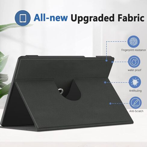 حافظة E NET-CASE لجهاز Kindle Scribe 10.2 بوصة إصدار 2024 و2022، غطاء حامل دوار قابل للتعديل بزاوية 360 درجة لجهاز Kindle Scribe 10.2 بوصة، نوم/تنبيه تلقائي مع حامل قلم، (ذهبي وردي) in Kuwait
