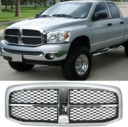 مجموعة شواية أمامية MIC متوافقة مع 2006 2007 2008 دودج رام 1500/2500 / 3500 (أسود لامع) in Kuwait