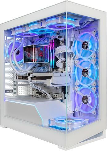 كمبيوتر CLX Horus للألعاب - AMD Ryzen 9 9950X3D 4.3 جيجا هرتز، GeForce RTX 5080، 4 تيرابايت NVMe M.2 SSD، ذاكرة DDR5 RGB 96 جيجابايت، 360 مم AIO، واي فاي، ويندوز 11 هوم، أسود in Kuwait