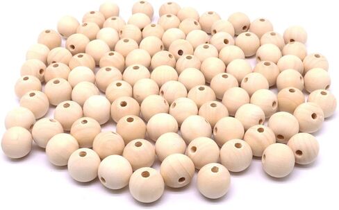 100PCS 1/2 Inch Wooden Balls for Crafts, Unfinished Round Wood Balls, Small Natural Wood Ball for DIY Decorative Projects, Arts and Crafts in Saudi Arabia