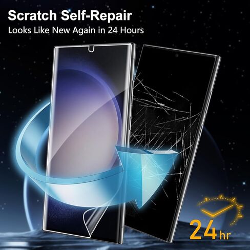 3 عبوات لهاتف Samsung Galaxy S22 Ultra / S23 Ultra واقي شاشة [ليس زجاجيًا]، متوافق مع بصمات الأصابع بالموجات فوق الصوتية، منحني ثلاثي الأبعاد مضاد للخدش، تركيب خالٍ من الفقاعات in Kuwait