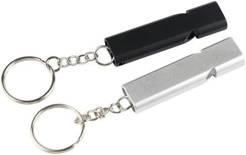 2 pcs Emergency Whistles Lifeguard Safety Whistle with Lanyard and Keychain for Outdoor Camping Hiking Boating in Saudi Arabia