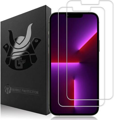 عبوتان من واقي الشاشة لهاتف iPhone 14 Plus وiPhone 13 Pro Max - حافظة شاشة من الزجاج المقسى، صديقة لحافظة الهاتف، استبدال مدى الحياة، غطاء شاشة واقٍ لأجهزة iPhone مقاس 6.7 بوصة in Kuwait