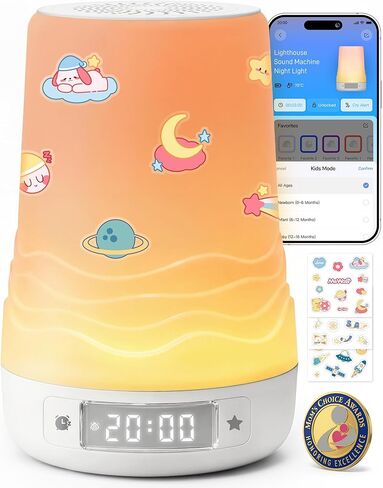 Mewaii White Noise Sound Machine Baby & Adult with Night Light | AI Cry Detection, App Remote Control, 100 Soothing Sounds, Sleep Routine Builder, 360° RGB Kids Nursery Baby Essentials Shower Gift in Saudi Arabia