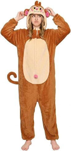 Olaola البالغين أوليسي ، زي Cosplay للحيوانات ، فانيلا بيجاماس قطعة واحدة من عيد الهالوين in Kuwait