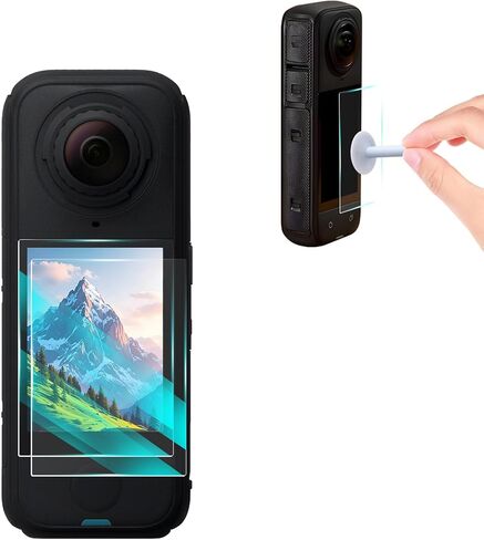 واقي شاشة لملحقات الهواء Insta 360 X4، غطاء واقي شاشة LCD من الزجاج المقسى Insta360 X4، فائق الدقة، صلابة 9H، مقاوم للخدش (عبوتان) in Kuwait