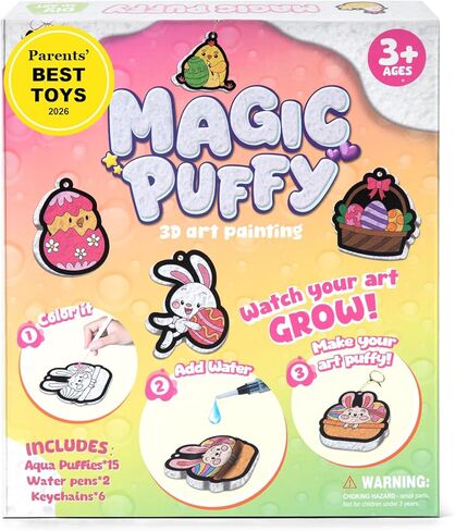 boxNoble Magic Aqua Puffs، مجموعات فنية ثلاثية الأبعاد للطلاء حسب عدد مجموعات الحرف اليدوية للأطفال، هدايا إبداعية خالية من الفوضى للأولاد والبنات الذين تتراوح أعمارهم بين 4 5 6 7 8 9 10 (الديناصورات) in Kuwait