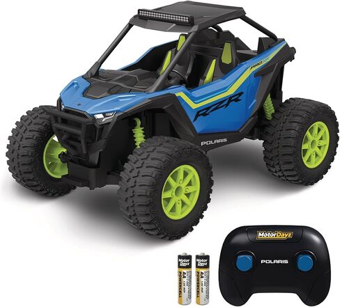 Polaris RZR جهاز التحكم عن بعد UTV - سيارة RC بمقياس 1:14 ثنائية الدفع، مرخصة رسميًا، Polaris RZR، تحكم راديو كامل الوظائف 2.4 جيجا هرتز، قابل لإعادة الشحن عبر USB، جاهز للتشغيل، أحمر in Kuwait