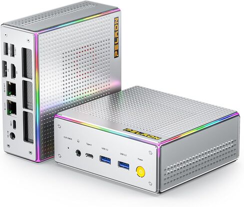 PELADN Mini PC Intel Core i7-12650H(Up to 4.7Ghz),Mini Computers 32GB RAM 1TB M.2 PCIe 3.0 NVMe 2280 SSD Mini Desktop Computers, WiFi6/Bluetooth5.2/4K DP HDMI Type-C USB4 for Home Office in Kuwait