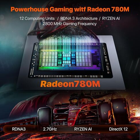 PELADN Mini PC Intel Core i7-12650H(Up to 4.7Ghz),Mini Computers 32GB RAM 1TB M.2 PCIe 3.0 NVMe 2280 SSD Mini Desktop Computers, WiFi6/Bluetooth5.2/4K DP HDMI Type-C USB4 for Home Office in Kuwait