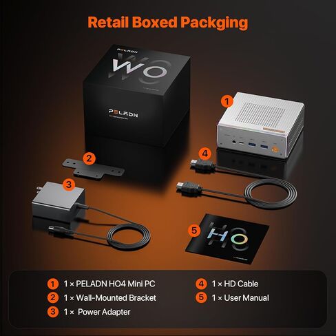 PELADN Mini PC Intel Core i7-12650H(Up to 4.7Ghz),Mini Computers 32GB RAM 1TB M.2 PCIe 3.0 NVMe 2280 SSD Mini Desktop Computers, WiFi6/Bluetooth5.2/4K DP HDMI Type-C USB4 for Home Office in Kuwait