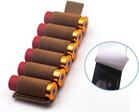 Shotgun Side Saddle Carrier Shotgun Shell Holder 12/20 Gauge Side Saddle with Adhensive Back Stickers Molle Buttstock Shotgun Bullet Shell Holder for Rifles in Saudi Arabia
