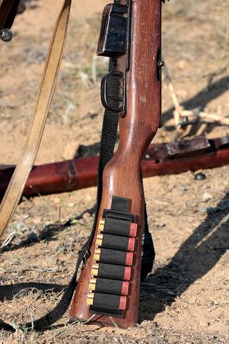 Shotgun Side Saddle Carrier Shotgun Shell Holder 12/20 Gauge Side Saddle with Adhensive Back Stickers Molle Buttstock Shotgun Bullet Shell Holder for Rifles in Saudi Arabia