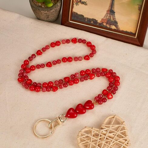 Beaded Teacher Lanyards for ID Badges Keys Colorful Flower Retractable Lanyards for Women Cruise Ship Cards Nurse in Kuwait