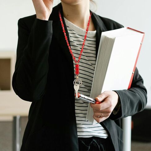 Beaded Teacher Lanyards for ID Badges Keys Colorful Flower Retractable Lanyards for Women Cruise Ship Cards Nurse in Kuwait