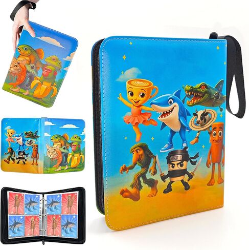 Card Card Binder 4 Pocket ، Mobilets Card Card Binder ، Premium Double Pocke Puck Cover College Collection Collection For 400 Card in Saudi Arabia