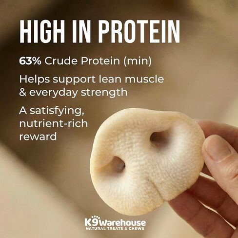 Pig Snout Puffs for Dogs - 100% Natural, Single Ingredient Treats - Grain and Rawhide Free Chews - Rich in Omega 3 - Promotes Healthy Teeth and Gums - High in Protein - Best for All Breeds in Saudi Arabia