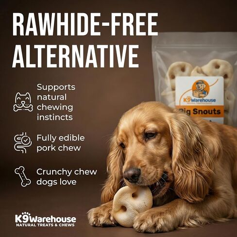 Pig Snout Puffs for Dogs - 100% Natural, Single Ingredient Treats - Grain and Rawhide Free Chews - Rich in Omega 3 - Promotes Healthy Teeth and Gums - High in Protein - Best for All Breeds in Saudi Arabia