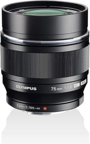 OM SYSTEM OLYMPUS M.ZUIKO DIGITAL ED 75mm f1.8 (Black) Lens for Olympus and Panasonic Micro 4/3 Cameras - International Version (No Warranty) in Saudi Arabia