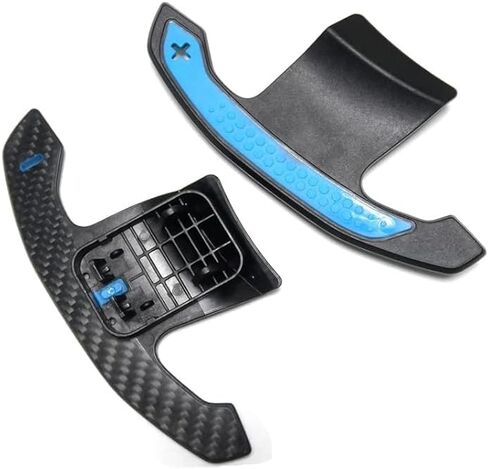 مبدلات مجداف السيارة من ألياف الكربون لسيارة BMW G20 G30 F20 F30 F34 F12 F01 F48 F25 F26 F15 F16 2017 2018 2019، مجاذيف عجلة القيادة (أزرق) in Kuwait