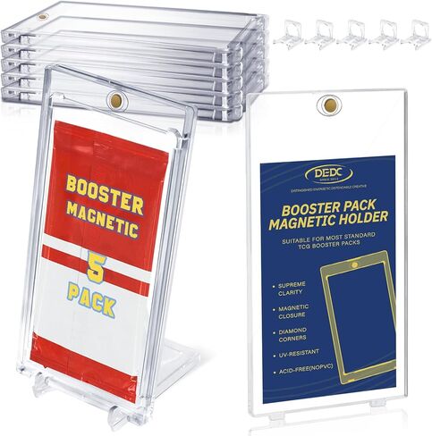 DEDC 2-PACK Booster Pack Protector One Touch Card Holder- UV Magnetic Booster Bundle Case Booster Pack Case Display Holder in Saudi Arabia