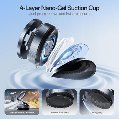 حامل هاتف مطور لعام 2024 لفتحة تهوية السيارة - [بدون استخدام اليدين] حامل هاتف السيارة مع مشبك أوسع ومشبك خطاف معدني، حامل سيارات عالمي متوافق مع iPhone 16 Pro Max 15 14 13 All in Kuwait