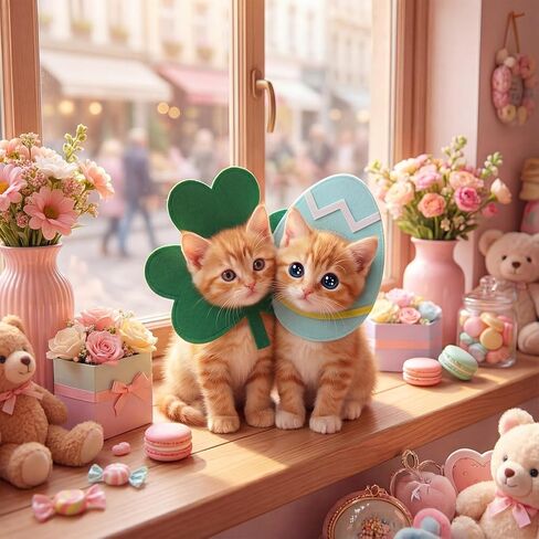 مجموعة قبعة عيد الحب وعيد القديس باتريك وعيد الفصح للكلاب وحفلات العطلات وإكسسوارات أغطية الرأس للحيوانات الأليفة ومجموعة زينة الحفلات (كبير) in Kuwait