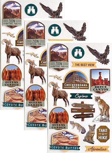 Paper House Productions Die -Cut Dimensional and Foil Accent Scrapbook Sticker - Adventure Adventure in Saudi Arabia