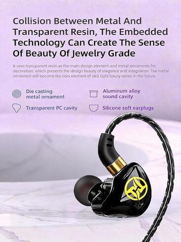 in Ear Headphones, Wired Headphones with Stereo bass, HiFi Wired Headphones, Cool Gaming Headphones, Suitable for Musicians and Singers (with Box) in Saudi Arabia