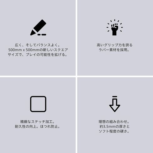 AIM1 Kagero - لوحة فأر الألعاب اليابانية لـ FPS & Esports | الانزلاق السلس والتحكم | 19.7 × 19.7 في (500 × 500 مم) مربع | سطح القماش الناعم in Saudi Arabia