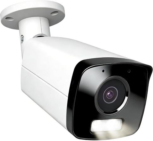 كاميرا UNILOOK 4K Bullet PoE IP خارجية، كاميرا IP سلكية بدقة 8 ميجابكسل مع صوت، اكتشاف المركبات البشرية بالذكاء الاصطناعي، رؤية ليلية ملونة ذكية بطول 100 قدم، عدسة 2.8 مم، مقاومة للماء، فتحة Micro SD (حتى 512 جيجابايت)، NDAA in Kuwait