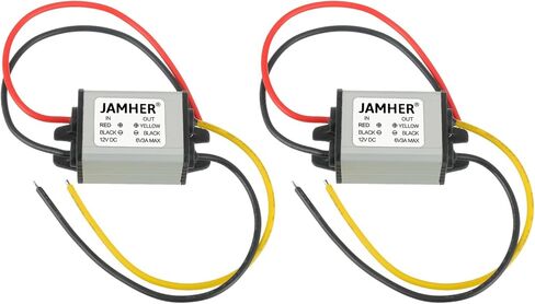 2Pack 12V to 5V DC Buck Converter Waterproof DC 12V to 5V 3A 15W Voltage Regulator Buck Converter Power Supply Step-Down Module for Golf Carts, Cars, and Trucks LED Power Adapter in Saudi Arabia