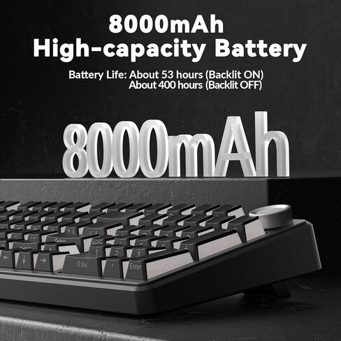 Aula F99 Pro Wireless Mechanical Keyboard-Silent Version,BT5.0/2.4GHz/USB-C Hot Swappable Custom Keyboard,Pre-lubed Linear Switches RGB Backlit Computer Gaming Keyboards,White (Renewed) in Saudi Arabia