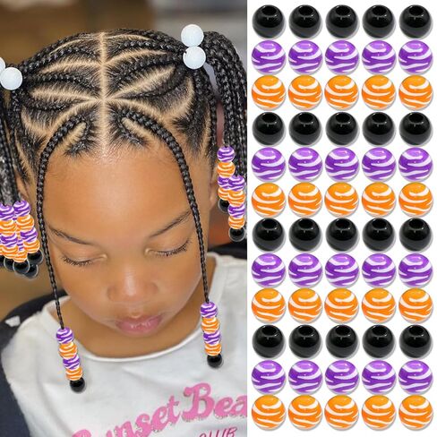 NAISKA 60Pcs Valentines Hair Beads for Kids Girls White Beads for Hair Cute Dreadlock Beads Colorful Clear Hair Beads for Braids Small Pony Beaded Hair Clips Valentine's Day Loc Beads Hair Jewelry in Saudi Arabia
