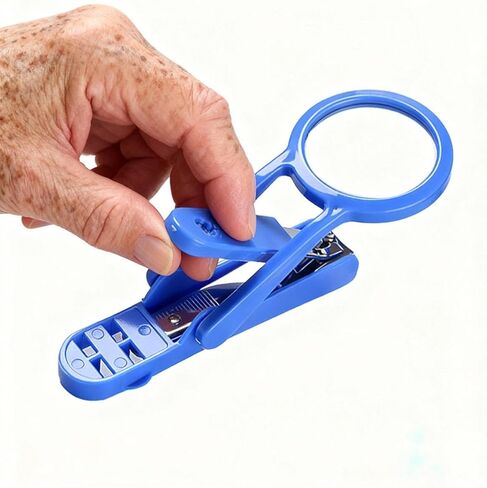 1Pc Rotatable Magnifying Lens Pet Nail Clippers For The Elderly With Magnifying Lens Nail Clippers Suitable For Hamsters Hedgehogs And Small Pets With Non-Slip Handles(white) in Saudi Arabia
