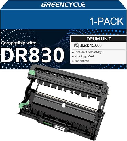 Greencycle DR830 عبوة واحدة بديلة لوحدة الطبل المتوافقة مع Brother DR-830 ​​للاستخدام مع طابعة الليزر HL-L2405W HL-L2460DW MFC-L2900DW MFC-L2820DW (بدون حبر) in Kuwait