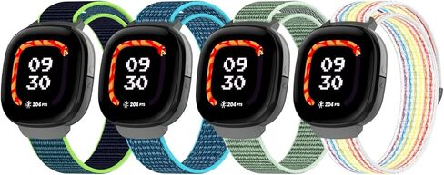 أربطة نايلون متوافقة مع Fitbit Google Ace LTE (2024) للأطفال، أشرطة بديلة رياضية قابلة للتنفس، سوار معصم ملون ناعم قابل للتعديل للأولاد والبنات in Kuwait