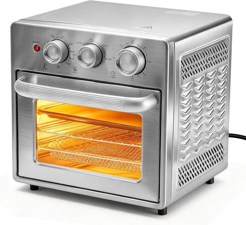 OLIXIS Air Fryer Toaster Oven Combo, 16.9QT Oven Countertop 5 Functions in 1, 4 Accessories Included, Stainless, Up to 450°F in Kuwait