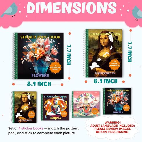 Bulbacraft 4pcs كتب الطلاء ملصقات للفتيات - كتب الملصقات حسب الرقم مع حوريات البحر والأميرات والحيوانات والحيوانات - نشاط التلوين للأطفال in Kuwait